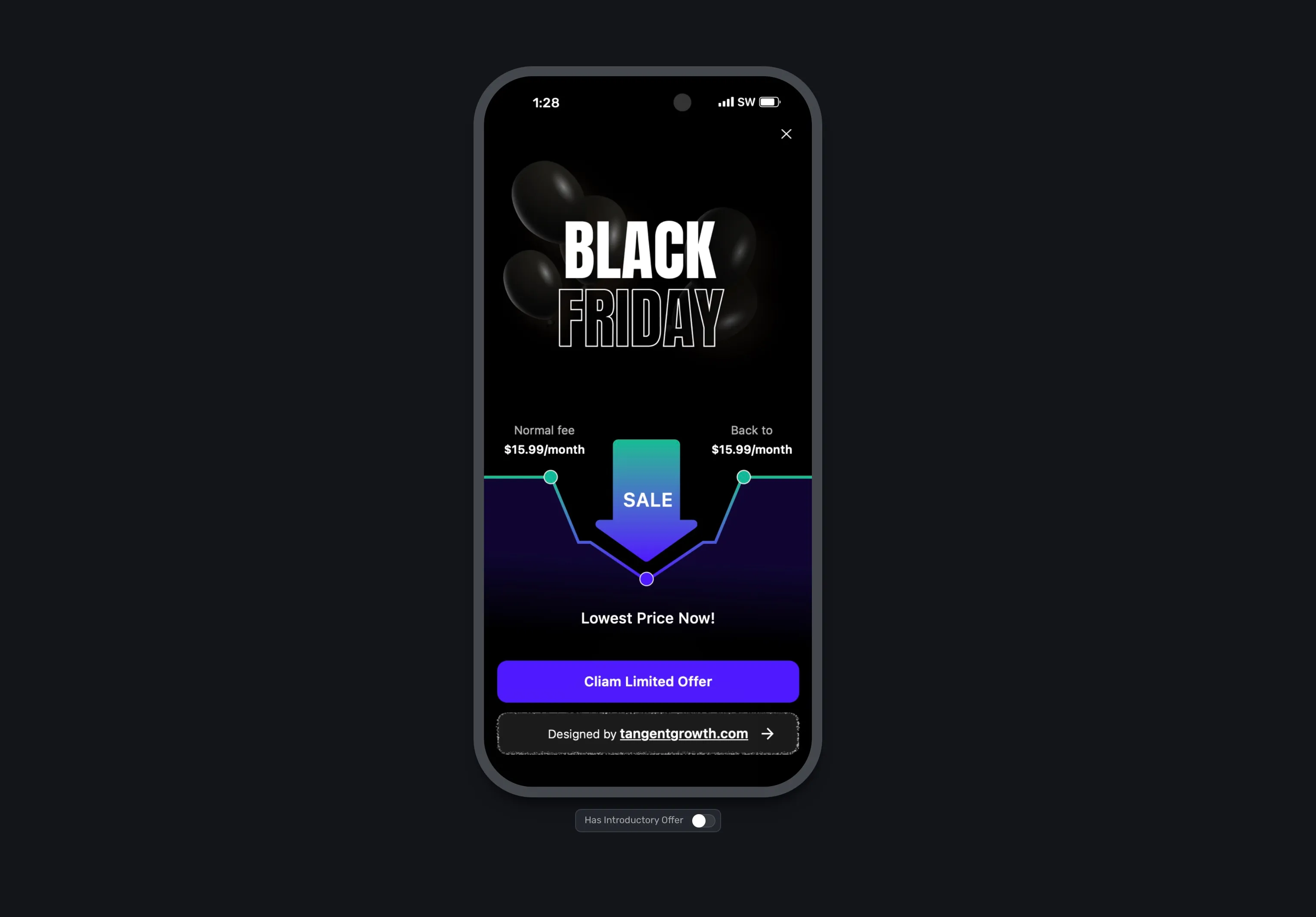 Black Friday paywall — Variant Three