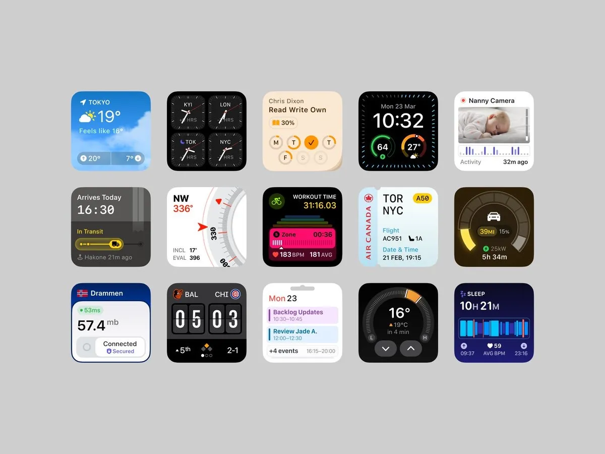 Inspiring iOS widget designs from Yevhen