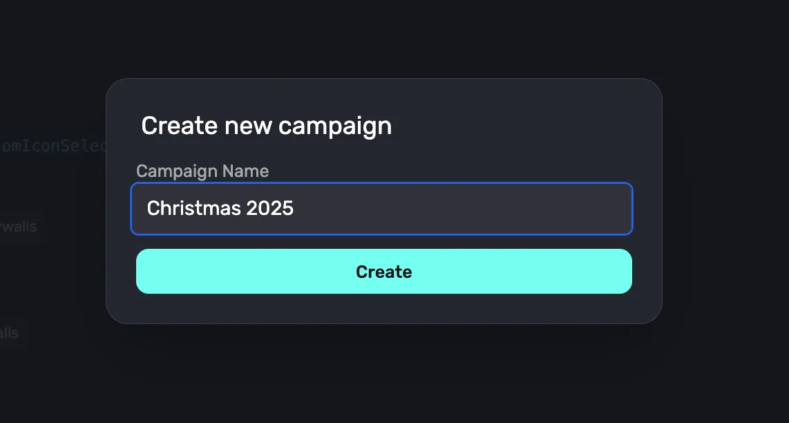 Creating a new Superwall campaign for a seasonal event