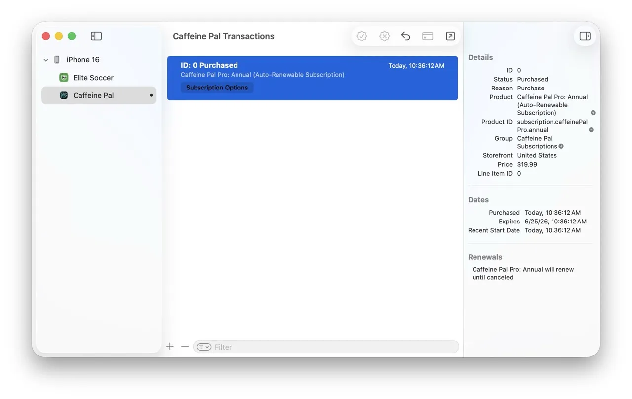 Xcode's Transaction Manager